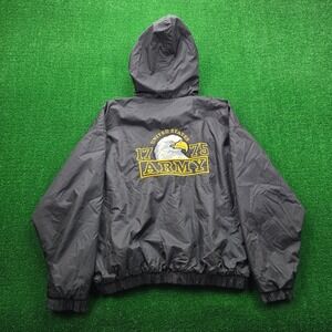 Oarsman US Army Windbreaker Field Jacket Mens XL‎ 1775 Embroidered Eagle Hooded